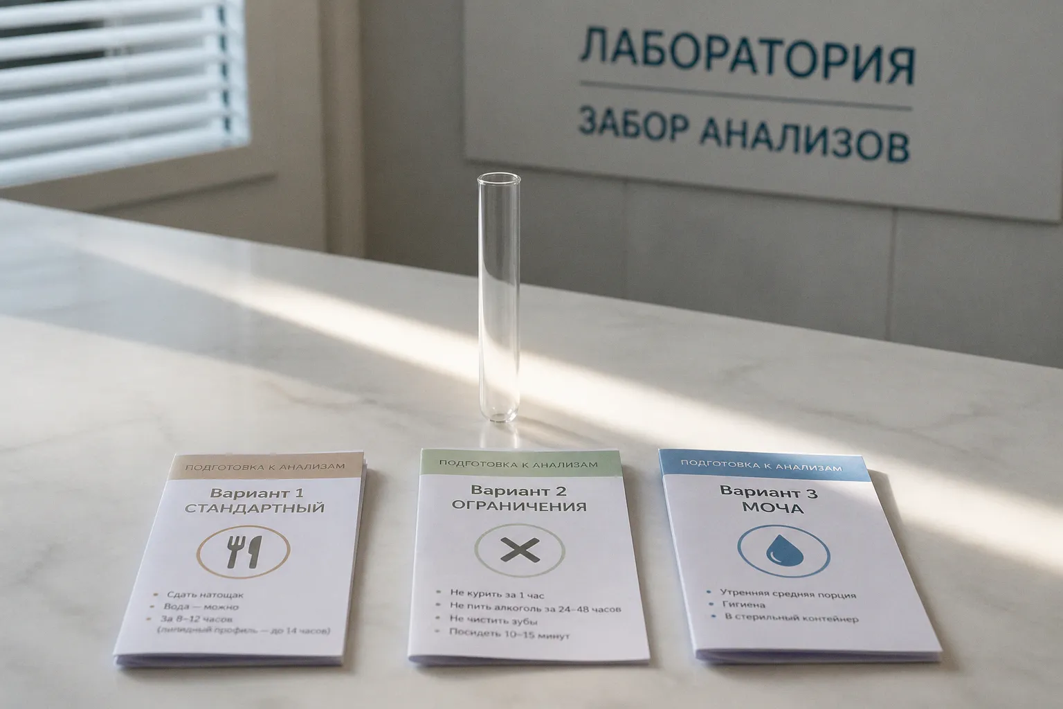 Правила сдачи анализов: тест трех вариантов подготовки